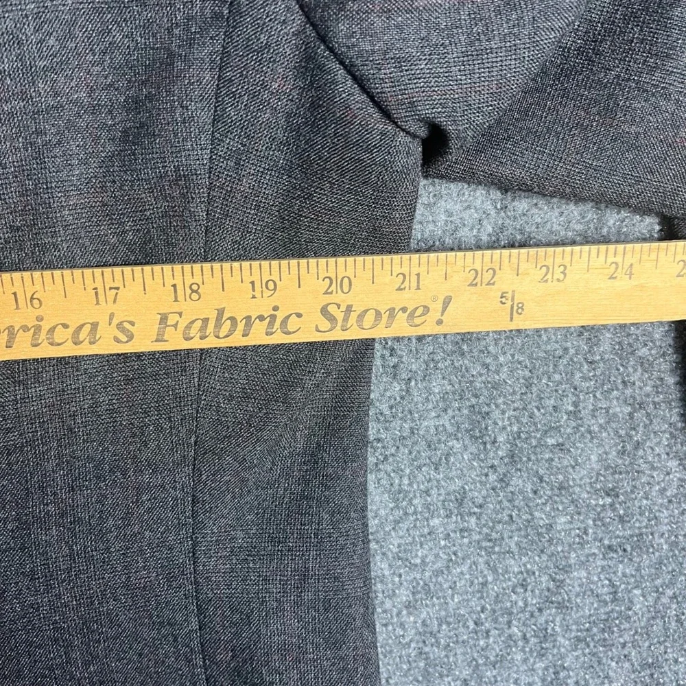 Polo Ralph Lauren Blazer Mens 42L Charcoal Gray‎ Wool Windowpane Sport Coat USA